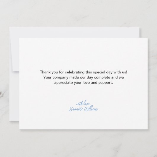 Peter Rabbit Christmas Baby Shower Dankeskarte (Rückseite)