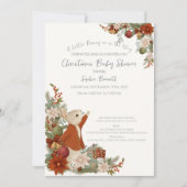 Peter Rabbit Christmas Baby Shower Einladung (Vorderseite)