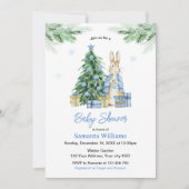 Peter Rabbit Christmas Baby Shower Einladung (Vorderseite)