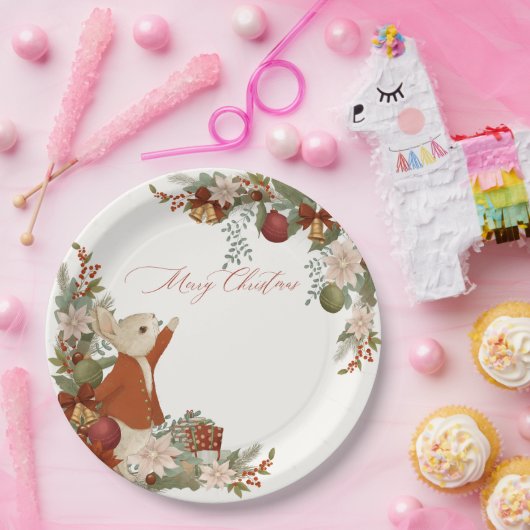 Peter Rabbit Christmas Pappteller (Party)