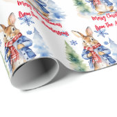 Peter Rabbit Christmas personalisiert Geschenkpapier (Rolleneckpunkt)