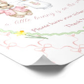 Peter Rabbit Clothesline Baby Shower Diaper Raffle Poster (Ecke)