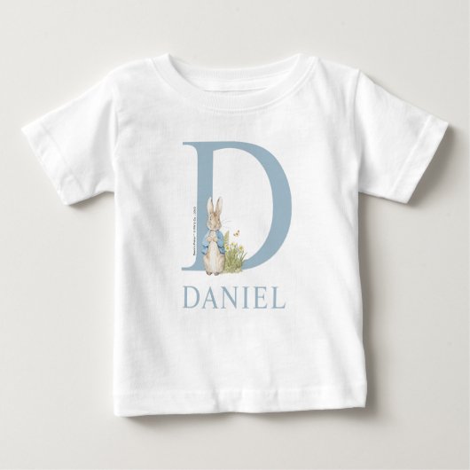 Peter Rabbit| D für Baby T-shirt (Vorderseite)