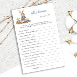 Peter Rabbit, der Daddy Best Baby Shower Game kenn