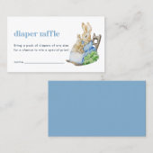 Peter Rabbit Diaper Raffle Baby Duschkarte Visitenkarte (Vorne/Hinten)