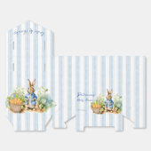 Peter rabbit dusty blue baby shower monogrammed geschenkschachtel (Ungefaltet)