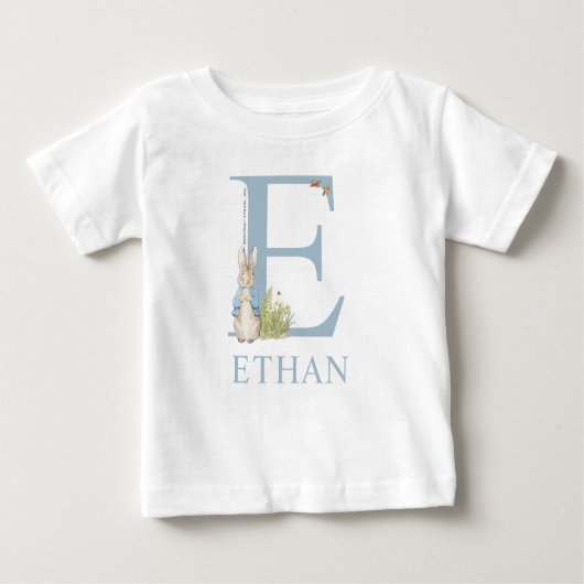 Peter Rabbit| E für Baby T-shirt (Vorderseite)