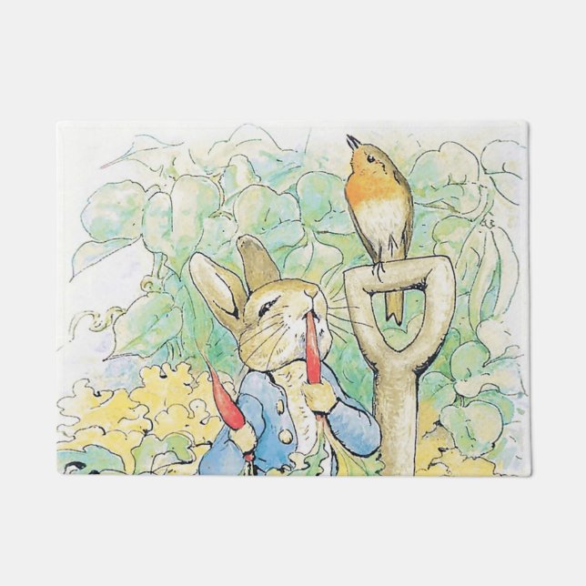 "Peter Rabbit Eats a Carrot" von Beatrix Potter Fußmatte (Vorderseite)