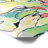 "Peter Rabbit Eats a Carrot" von Beatrix Potter Poster (Ecke)