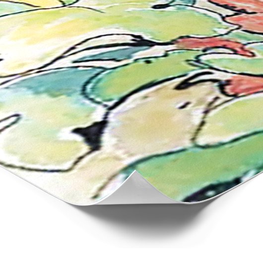 "Peter Rabbit Eats a Carrot" von Beatrix Potter Poster (Ecke)