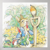 "Peter Rabbit Eats a Carrot" von Beatrix Potter Poster (Vorne)