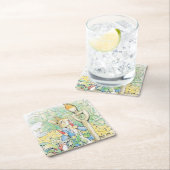 "Peter Rabbit Eats a Carrot" von Beatrix Potter Rechteckiger Pappuntersetzer (Vor Ort)