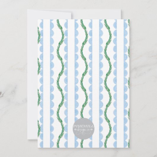 Peter Rabbit Einladung zum ersten Geburtstag (Rückseite)