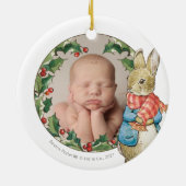 Peter Rabbit | Erste Weihnachten des Kindes mit Fo Keramik Ornament (Hinten)