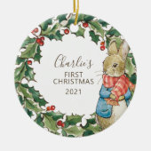 Peter Rabbit | Erste Weihnachten des Kindes mit Keramik Ornament (Vorne)