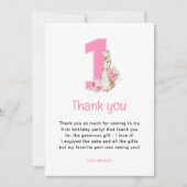 Peter Rabbit | Erster Geburtstag Dankeskarte (Vorderseite)