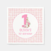 Peter Rabbit | Erster Geburtstag Serviette (Vorderseite)