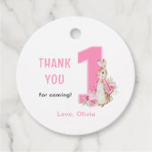 Peter Rabbit | Erster Geburtstag Vielen Dank Geschenkanhänger (Vorderseite)