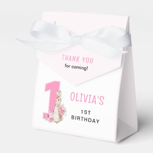 Peter Rabbit | Erster Geburtstag Vielen Dank Geschenkschachtel (Vorderseite)