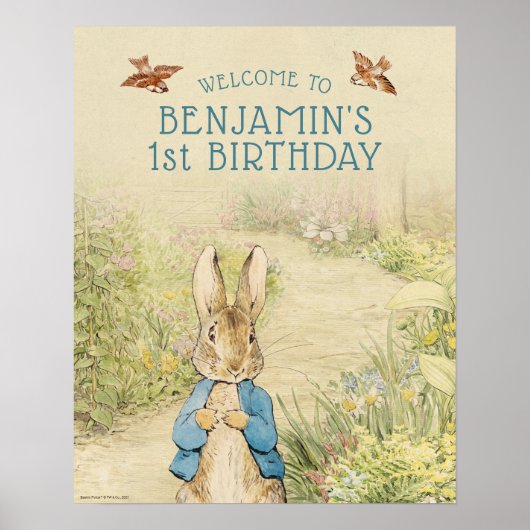 Peter Rabbit - Erstes Geburtstags-Begrüßungspposte Poster (Vorne)