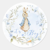 Peter Rabbit Es ist ein Junge - weiße Sticker (Vorderseite)