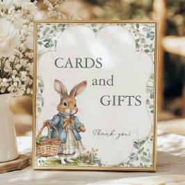 Peter Rabbit Evergreen Baby Shower Cards und Gesch Poster