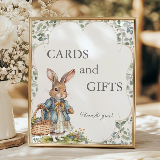 Peter Rabbit Evergreen Baby Shower Cards und Gesch Poster