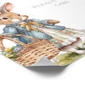Peter Rabbit Evergreen Girl Baby Shower Favoriten Poster (Ecke)