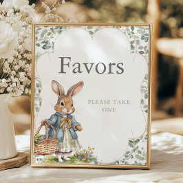 Peter Rabbit Evergreen Girl Baby Shower Favoriten Poster