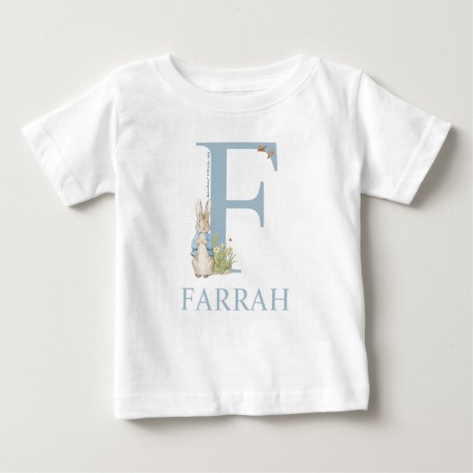 Peter Rabbit| F für Baby T-shirt (Vorderseite)