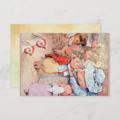 Peter Rabbit (Ferkel) Gewebepapier Dankeskarte (Vorne/Hinten)