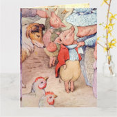 Peter Rabbit (Ferkel) Gewebepapier Karte (Gelbe Blume)