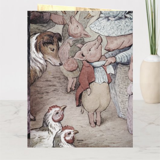 Peter Rabbit (Ferkel) Gewebepapier Karte (Rückseite)