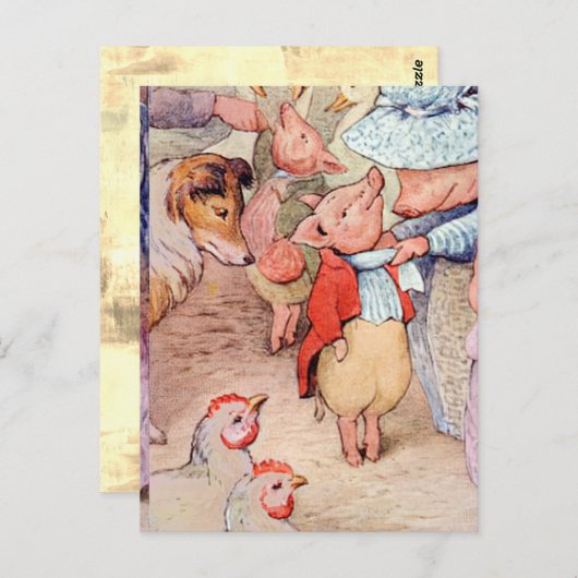 Peter Rabbit (Ferkel) Gewebepapier Postkarte (Vorne/Hinten)