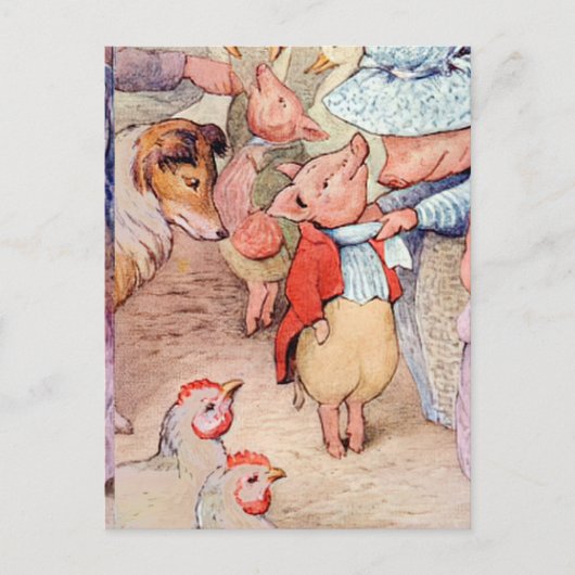 Peter Rabbit (Ferkel) Gewebepapier Postkarte (Vorderseite)