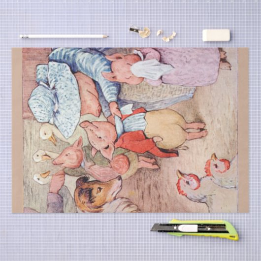 Peter Rabbit (Ferkel) Gewebepapier Seidenpapier (Handwerk)