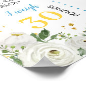 Peter Rabbit First Birthday Party Milestone Poster (Ecke)