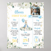 Peter Rabbit First Birthday Party Milestone Poster (Vorne)