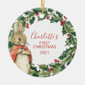 Peter Rabbit - Flopsy | 1. Weihnachten Keramik Ornament (Vorne)