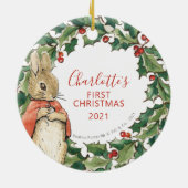 Peter Rabbit - Flopsy | 1. Weihnachten Keramik Ornament (Hinten)