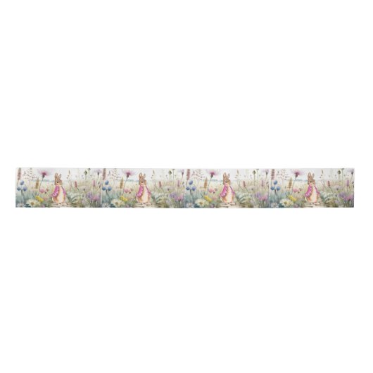 Peter rabbit Flopsy in Wildblume Garden Satinband (Vorderseite)