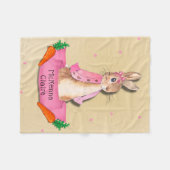 Peter Rabbit Flopsy Pink Girl Custom Fleecedecke (Vorderseite (Horizontal))
