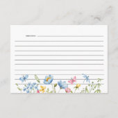 Peter Rabbit Floral Baby Dusche Rezept Umschließun Begleitkarte (Rückseite)