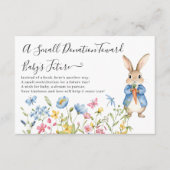 Peter Rabbit Floral eine kleine Spendendusche Begleitkarte (Vorderseite)