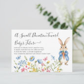 Peter Rabbit Floral eine kleine Spendendusche Begleitkarte (Stehend Vorderseite)
