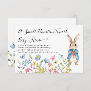 Peter Rabbit Floral eine kleine Spendendusche Begleitkarte
