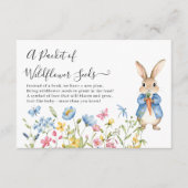 Peter Rabbit Floral Packet Wildblume Seeds Begleitkarte (Vorderseite)