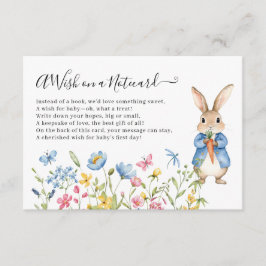 Peter Rabbit Floral will auf einer Notecard Baby D Begleitkarte