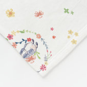 Peter Rabbit Floral Wreath Pattern Fleecedecke (Ecke)