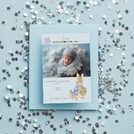 Peter Rabbit Foto Geburtsankündigung